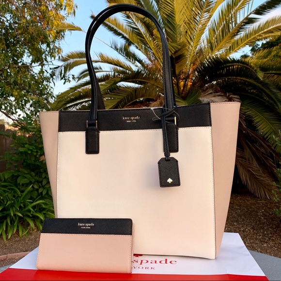 kate spade Handbags - Kate Spade Cameron Laptop Leather Tote /Wallet Set